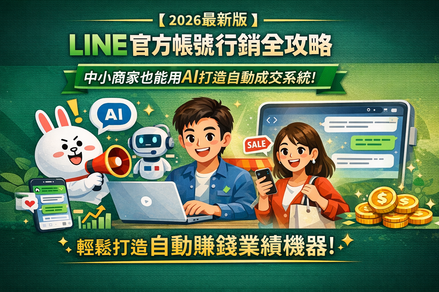 【2026最新版】LINE官方帳號行銷全攻略｜中小商家也能用AI打造自動成交系統！