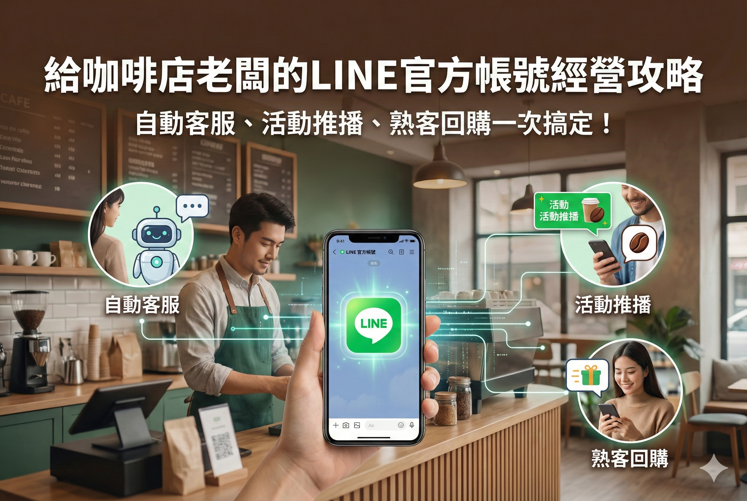 咖啡店 LINE 官方帳號經營攻略｜自動客服、活動推播、熟客回購一次搞定